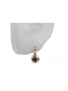 أقراط الكساندريت 14 كارت من الذهب الأصفر أسلوب فينتاج vec027y